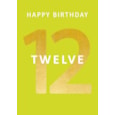 Happy 12th Male Birthday Card (GHB410)