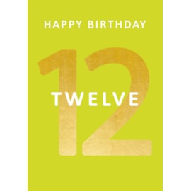 Happy 12th Male Birthday Card (GHB410)
