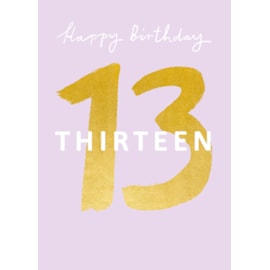 Happy 13th Female Birthday Card (GHB411)