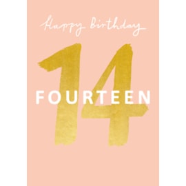 Happy 14th Female Birthday Card (GHB413)