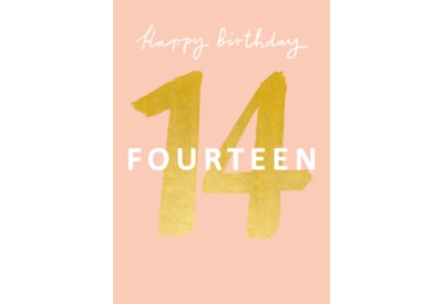 Happy 14th Female Birthday Card (GHB413)