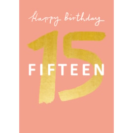 Happy 15th Female Birthday Card (GHB415)