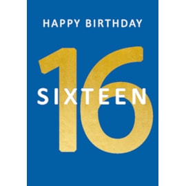 Happy 16th Male Birthday Card (GHB418)