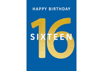Happy 16th Male Birthday Card (GHB418)