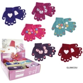 Girls Thermal Magic Gripper Glove Asst Girls Thermal Magic Gripper Glove Asst