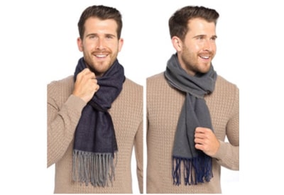 Mens Reversible Scarf With Tassel (GL1018)