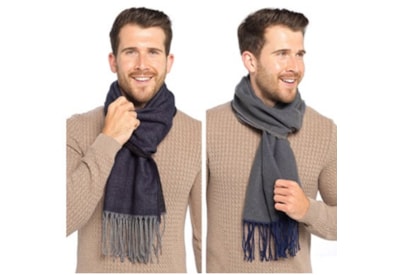 Mens Reversible Scarf With Tassel Mens Reversible Scarf With Tassel