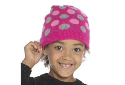 Girls Spot & Star Beanie Hat Asst Girls Spot & Star Beanie Hat Asst