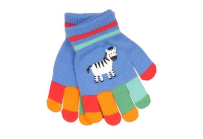 Kids Magic Striped Glove With Motif (GL107B)