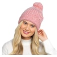 Ladies Mohair Cable Hat w Pom Pom Ladies Mohair Cable Hat w Pom Pom