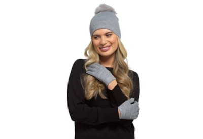 Ladies Hat w Pom Pom & Glove Set Ladies Hat w Pom Pom & Glove Set
