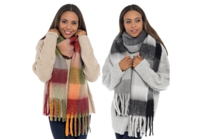 Ladies Monochrome Checked Scarf Ladies Monochrome Checked Scarf