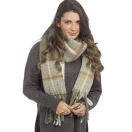 Ladies Green Check Scarf Ladies Green Check Scarf