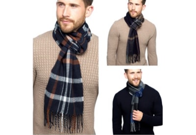 Mens Checked Scarf (GL382)