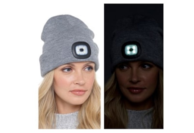 rjm Ladies Grey Led Beanie Hat rjm Ladies Grey Led Beanie Hat