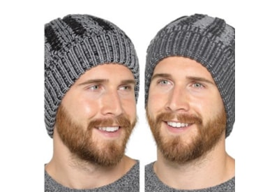 Mens Hat With Fleece Lining Grey & Black (GL639)