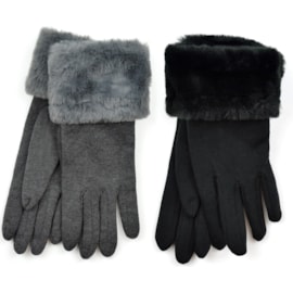 Ladies Gloves Faux Fur Cuffs Asstd Ladies Gloves Faux Fur Cuffs Asstd