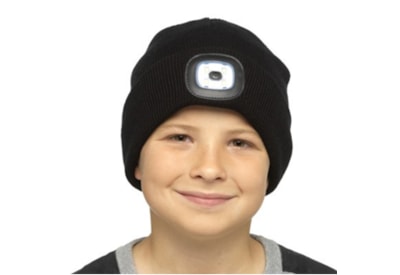 rjm Kids Black Led Hat 6-9 & 10-13 Years (GL940A)