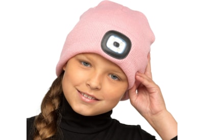 Kids Baby Pink Led Beanie Hat (GL949A)