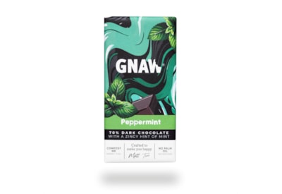 Gnaw 70% Dark Peppermint Chocolate Bar 80g Gnaw 70% Dark Peppermint Chocolate Bar 80g
