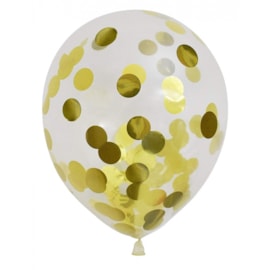 Pre-loaded Gold Confetti Balloons 6s (CB01G)