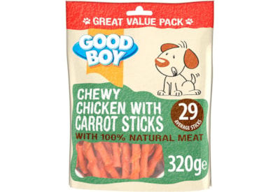 Good Boy Chewy Chicken with Carrot Sticks Dog Treats 320g
