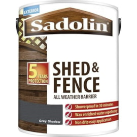 Sadolin Shed & Fence Grey Shadow 5lt (5093247)