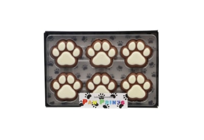 Gwynedd Decorated Milk & White Choc Paw Prints 77g Gwynedd Decorated Milk & White Choc Paw Prints 77g