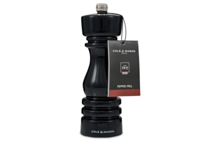 Cole & Mason London Black Gloss Pepper Mill 180mm Cole & Mason London Black Gloss Pepper Mill 180mm