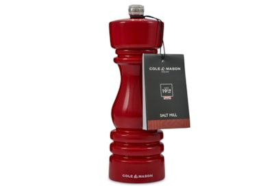 Cole & Mason London Red Gloss Salt Mill 180mm Cole & Mason London Red Gloss Salt Mill 180mm