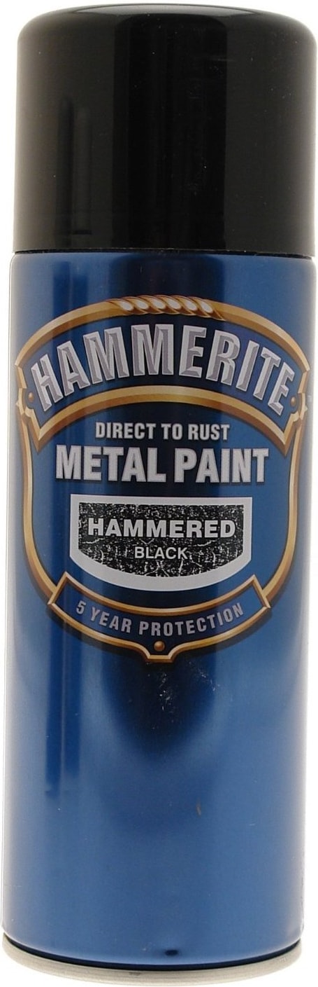 Hammerite Aerosol Hammered Black Paint 400ml (5084781)