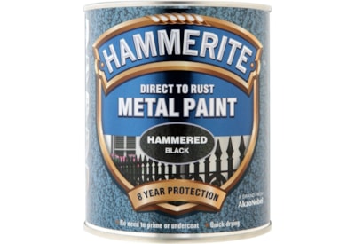 Hammerite Hammered Paint Black 750ml (5092955)