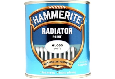 Hammerite Radiator Paint Gloss White 500ml (5092846)