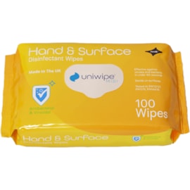 Uniwipe Hand & Surface Wipes 100s (1025)