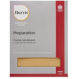 Harris Seriously Good Sandpaper Coarse 4pk Harris Seriously Good Sandpaper Coarse 4pk