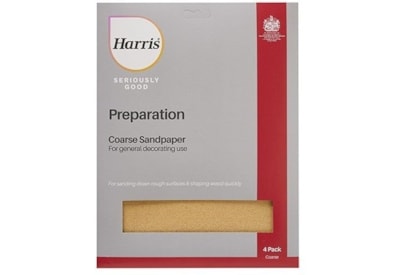 Harris Seriously Good Sandpaper Coarse 4pk Harris Seriously Good Sandpaper Coarse 4pk