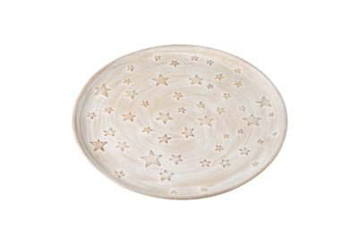 Heaven Sends Wooden Cream Star Plate Heaven Sends Wooden Cream Star Plate