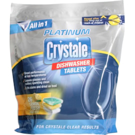 Crystale Platinum Dishwasher Tabs 26's (HOCRY010)