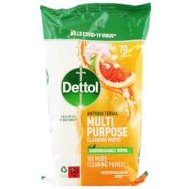 Dettol Multi Purpose Wipes 70'S Dettol Multi Purpose Wipes 70'S