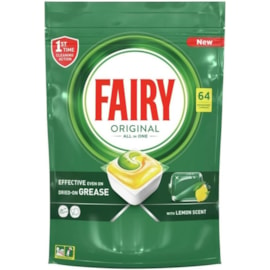 Fairy Dishwasher Tabs Aio Lemon 64s (HOFAI228)