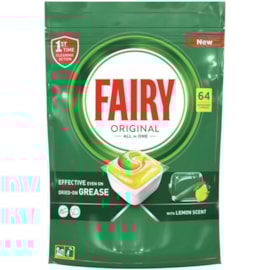 Fairy Dishwasher Tabs Aio Lemon 64s Fairy Dishwasher Tabs Aio Lemon 64s