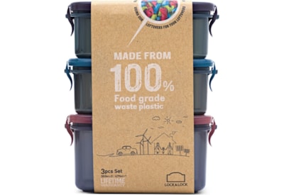 Lock & Lock Eco 3 Piece Set 350ml x 2 470ml x 1 Lock & Lock Eco 3 Piece Set 350ml x 2 470ml x 1