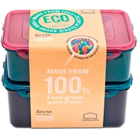 Lock & Lock Eco 2 Piece Set 1.4lt x 1  1.0lt x 1 Lock & Lock Eco 2 Piece Set 1.4lt x 1  1.0lt x 1