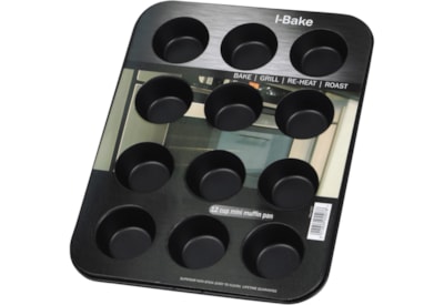 I-bake Non Stick 12 Cup Mini Muffin Pan (5507)