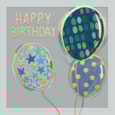 Ling Patterned Balloons Birthday Card Ling Patterned Balloons Birthday Card