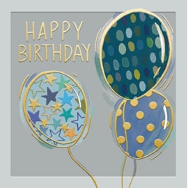 Ling Patterned Balloons Birthday Card Ling Patterned Balloons Birthday Card