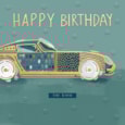 Ling Sports Car Birthday Card