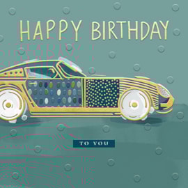 Ling Sports Car Birthday Card