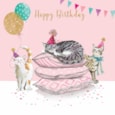 Ling Cats & Cushions Birthday Card