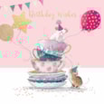 Ling Mouse In Teacups Birthday Card Ling Mouse In Teacups Birthday Card